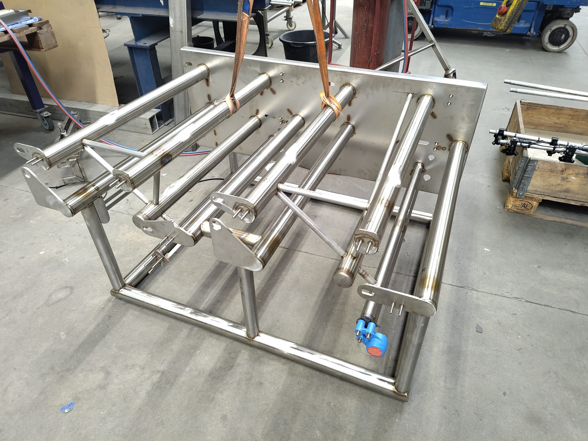 Hygiënisch roestvrijstalen frame